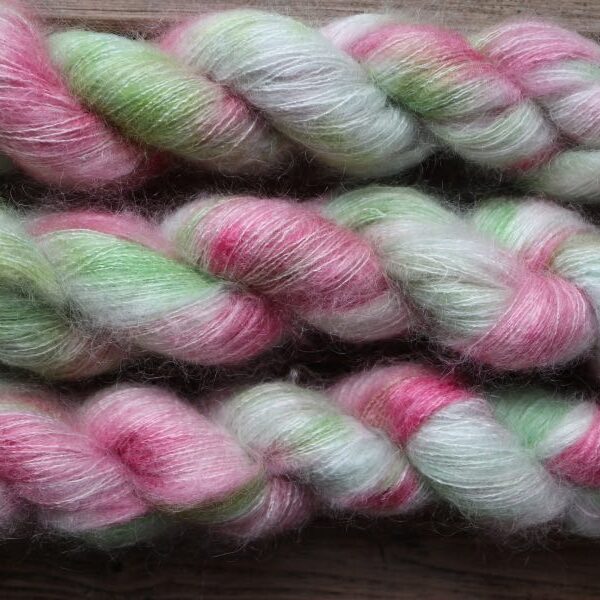 Æblekind / Håndfarvet Silk Mohair